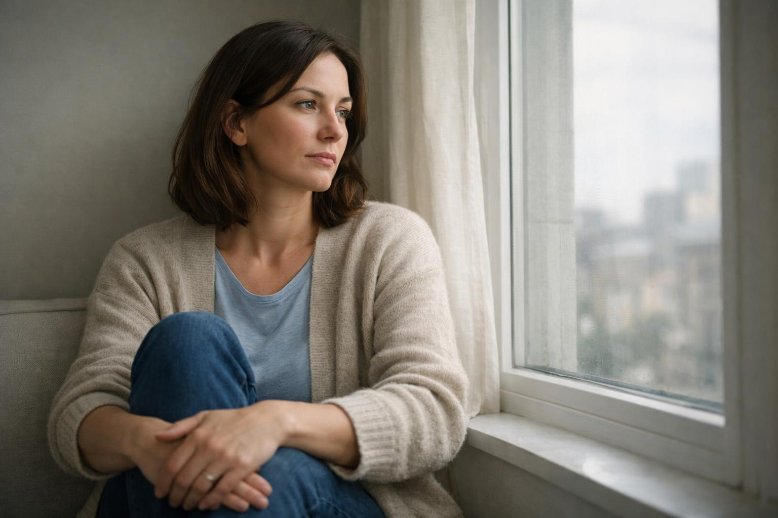 Frau in emotionaler Belastung durch Eifersucht